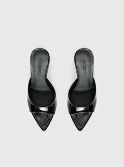 Let Love In Peep Toe Heels Black