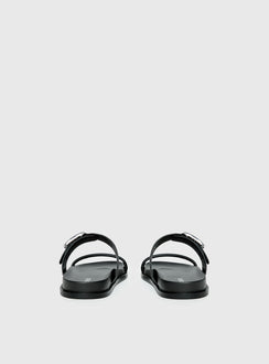 Worth It Buckle Detail Sandals Black