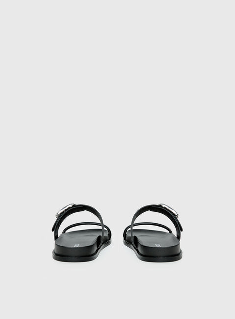 Worth It Buckle Detail Sandals Black