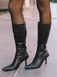 Elodiee Knee High Boots Black