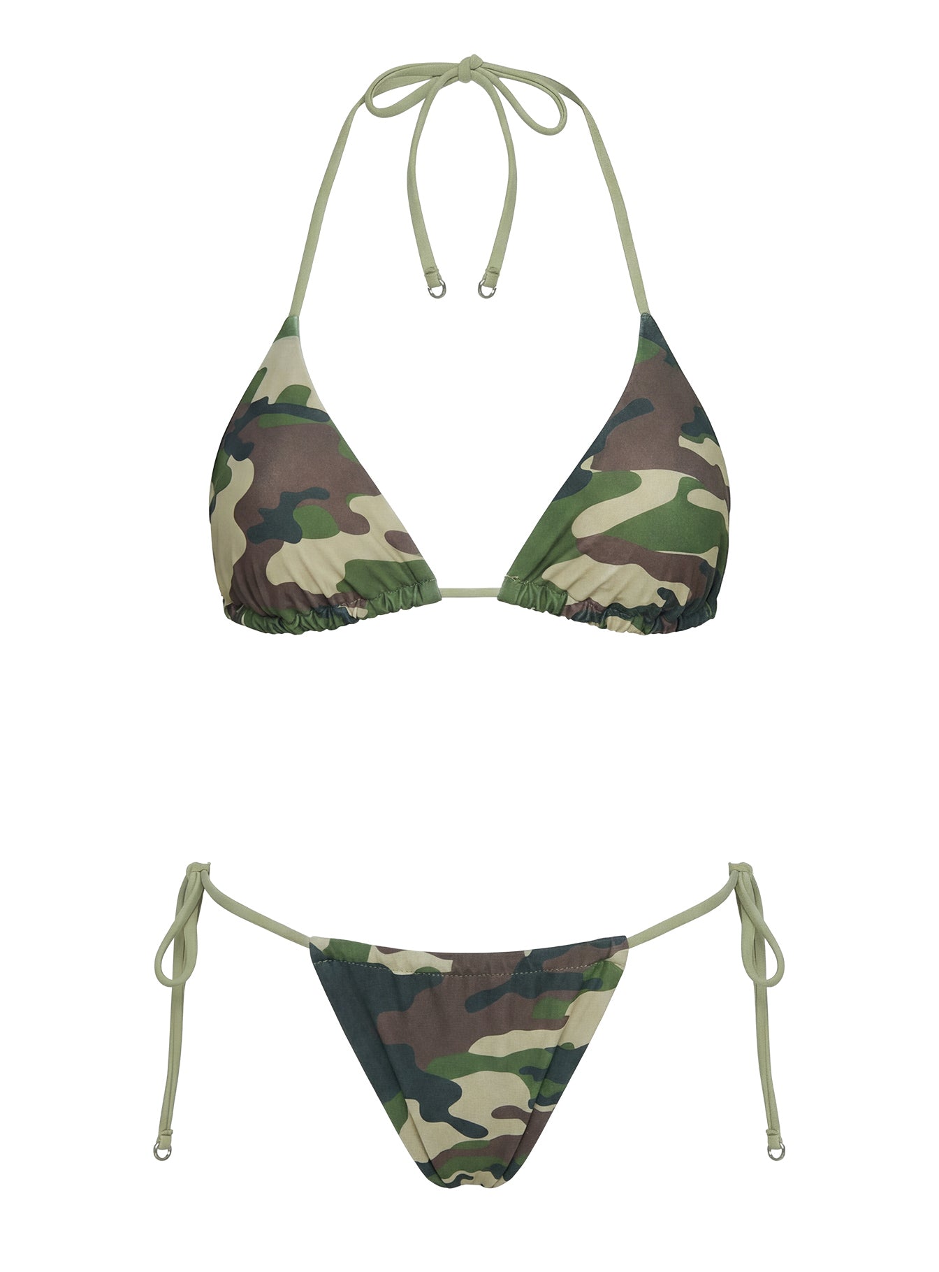 Selbie Triangle Bikini Top Camo
