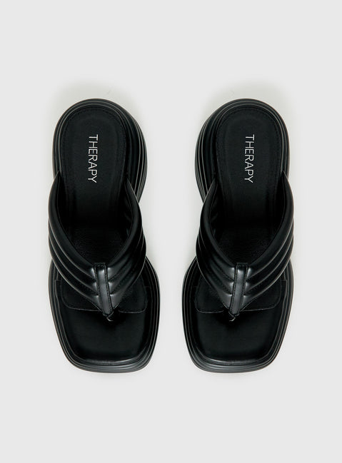 Therapy Flames Platform Sandals Black