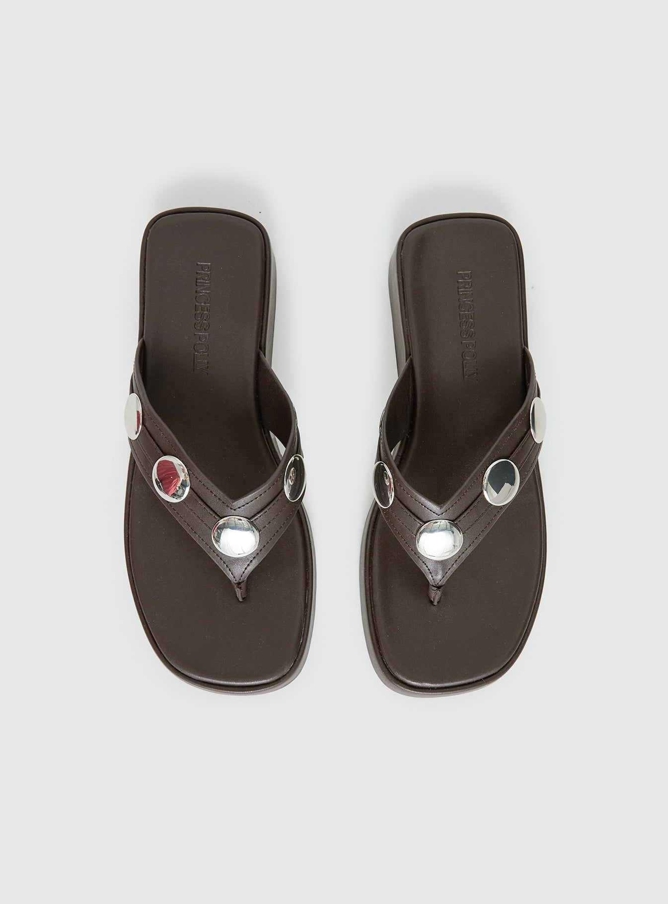 Paislee Stud Detail Sandals Brown