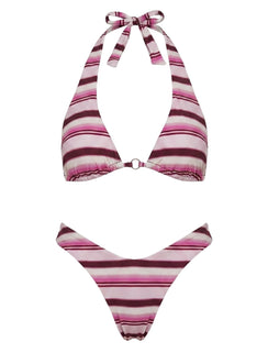 Calbira Cheeky Bikini Bottoms Pink Stripe