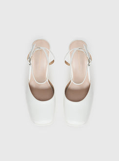 Alto Platform Heels Matte White
