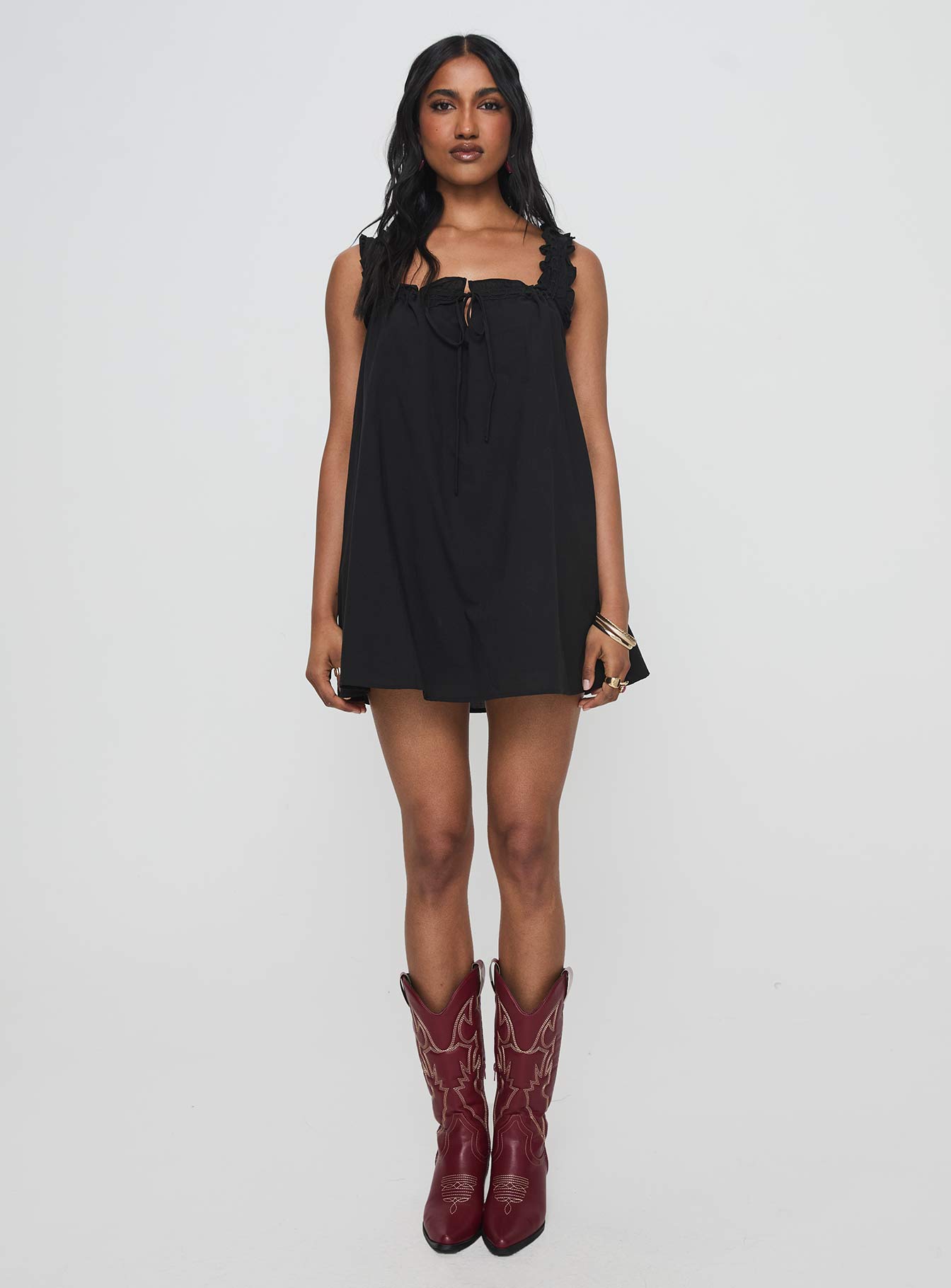 Swing Mini Dress Black | Princess Polly Swing Mini Dress Black | Princess Polly