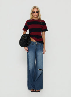 In Transit Tee Red Stripe