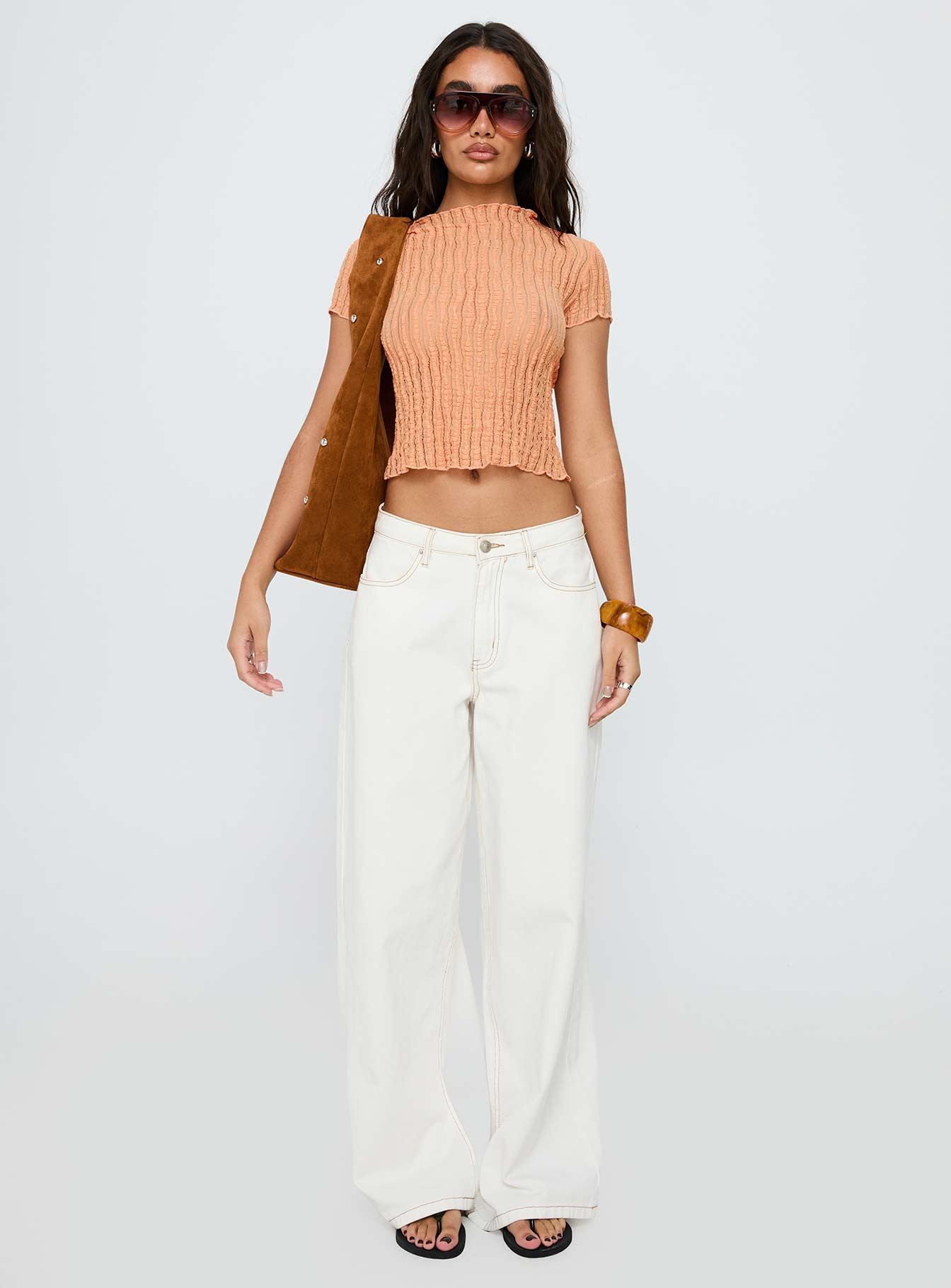 Padra Short Sleeve Top Orange