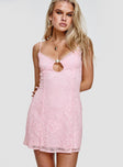 Princess Polly Sweetheart Neckline  Danforth Mini Dress Pink