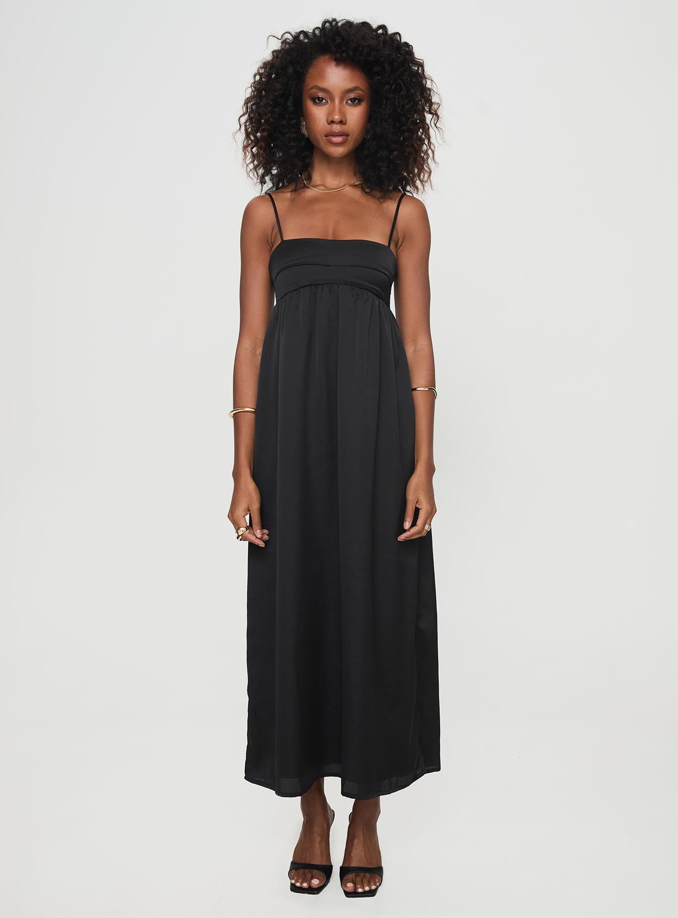 Ortega Maxi Dress Black | Princess Polly