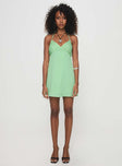 product Princess Polly V-Neck  Marciela Mini Dress Green