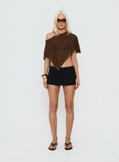 Safe Space Sheer Poncho Brown