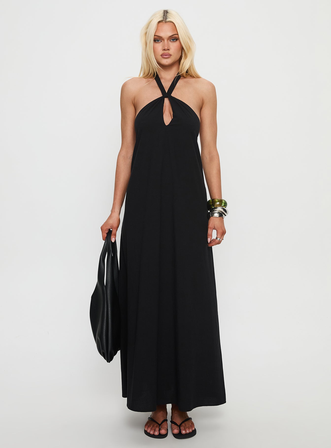 princess polly kiana midi dress Bombshell Maxi Dress Black Petite