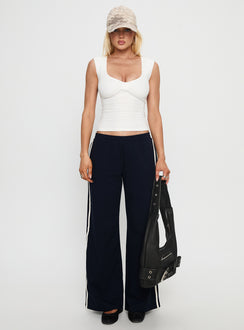 Penni Ruched Tank Top White