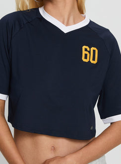 UC San Diego Cropped Soccer Jersey Tee Blue