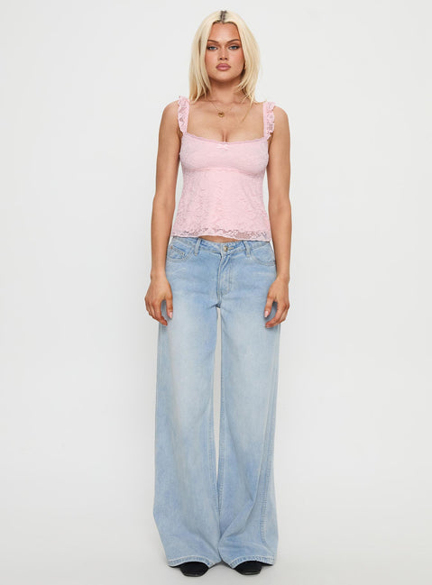 Madaleine Lace Top Pink