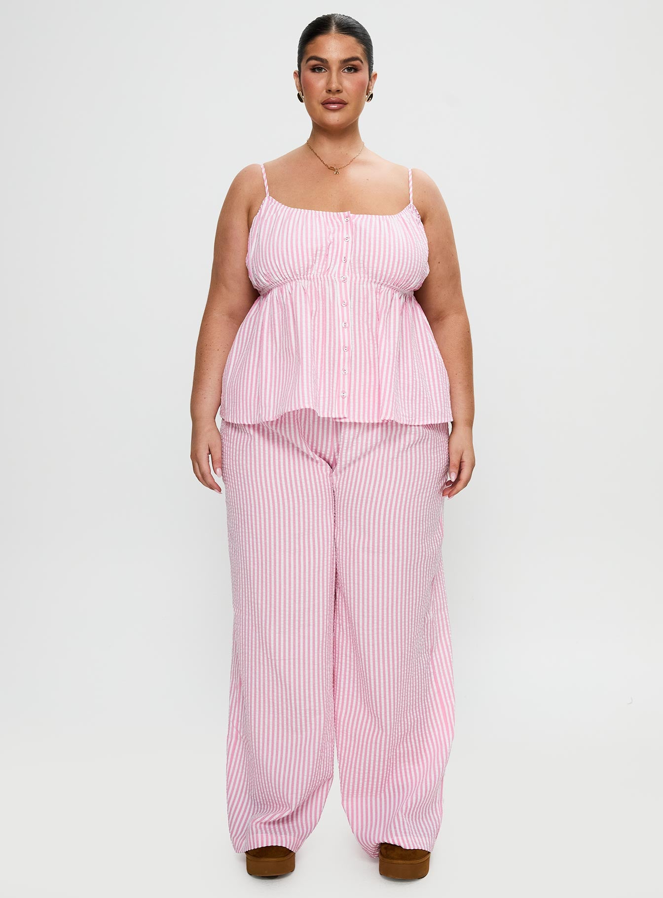 Cassini Set Pink Stripe Curve