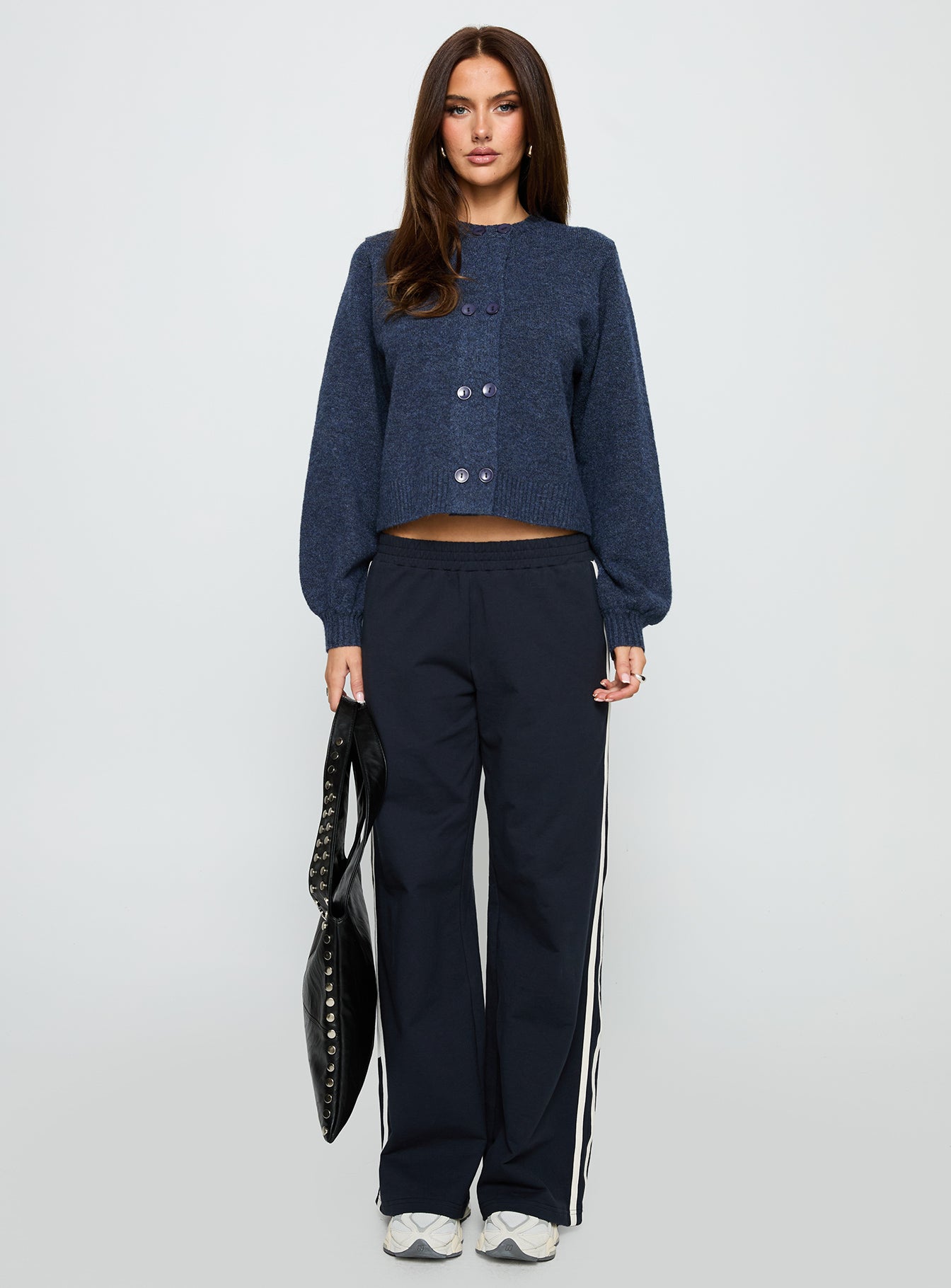 Kammi Button Up Cardigan Navy | Princess Polly