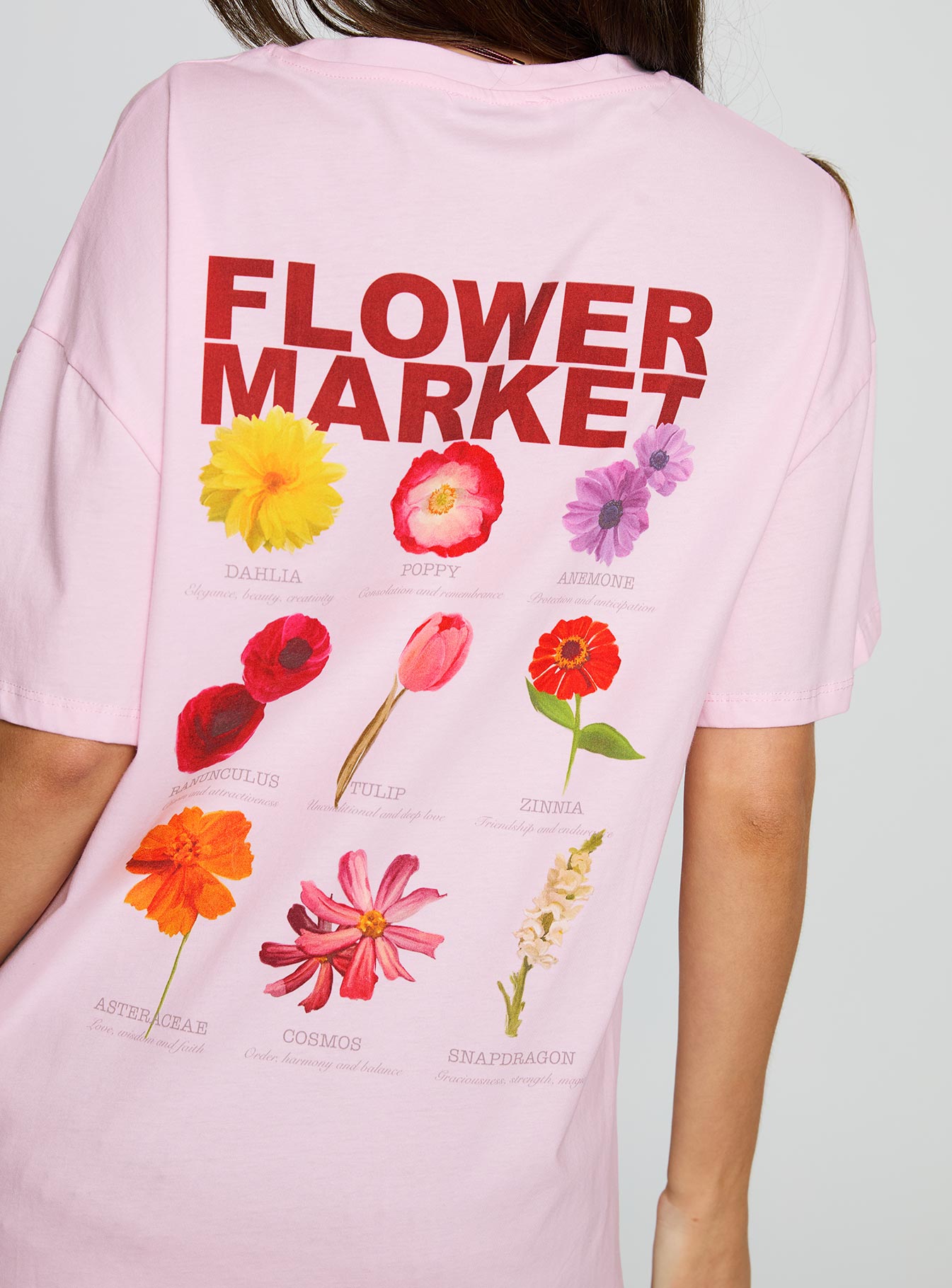 Flower Chart Oversized Tee Pink Princess Polly