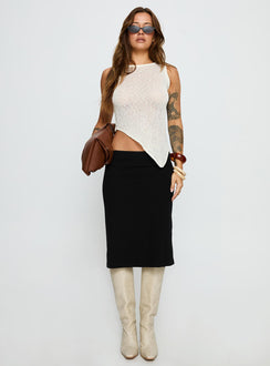 Genivieve Boucle Asymmetrical Top Ivory