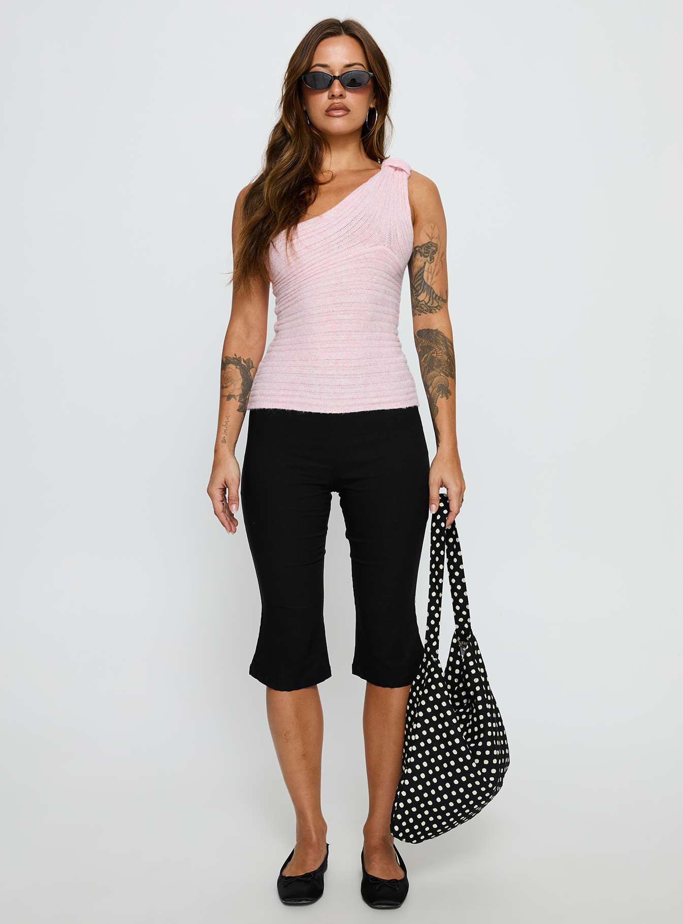 Cornella One Shoulder Top Pink