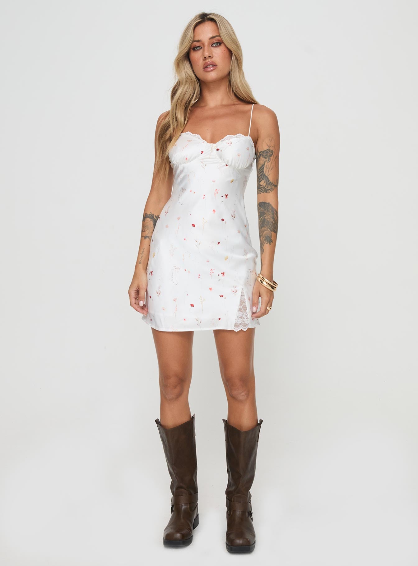 princess polly snowbird mini dress Snowbird Mini Dress White / Floral