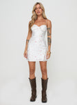 product Princess Polly Sweetheart Neckline  Snowbird Mini Dress White / Floral