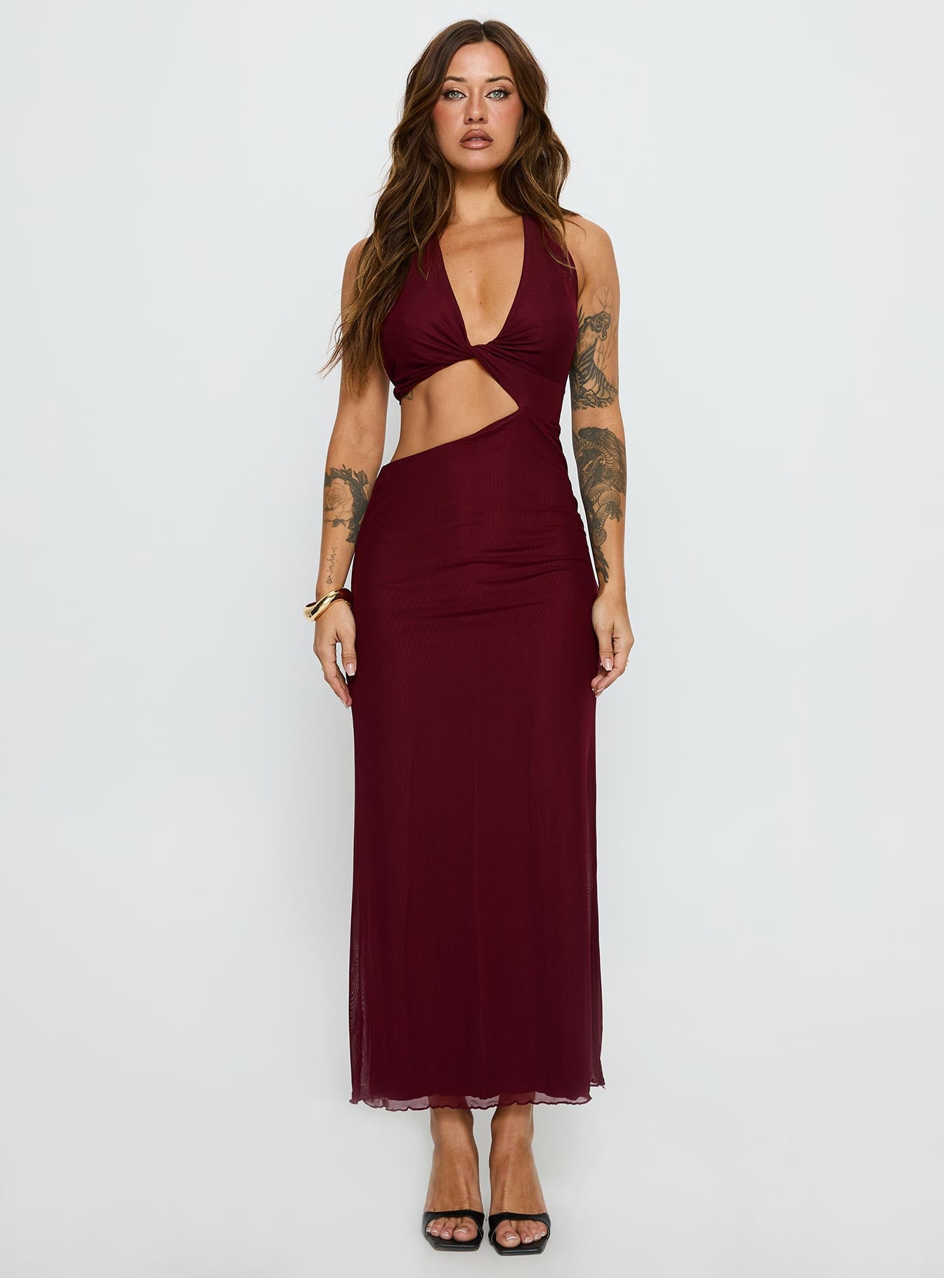 keyhole dress Novalee Keyhole Maxi Dress | Burgundy | Womens