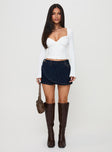 Ryver Denim Wrap Skort Dark Wash