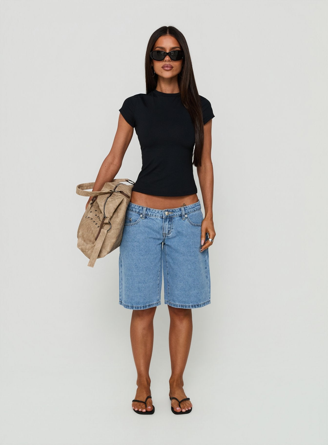 Daily Define Crew Neck Short Sleeve Top Black