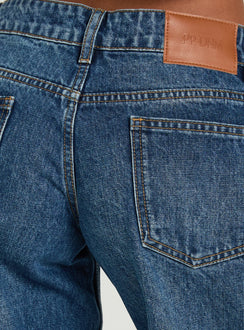 Ellanor Low Rise Straight Leg Jeans Vintage Dark Blue