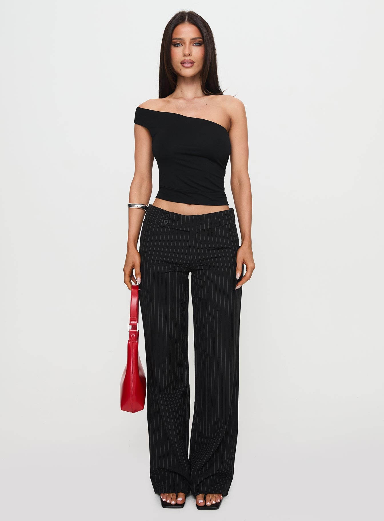 princess polly black dress pants Louis Linen Blend Pants Black