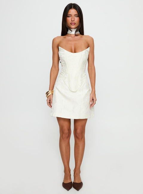 edikted pheona strapless scarf mini dress Home