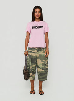 Nonchalant Girl Graphic Relaxed Tee Pink