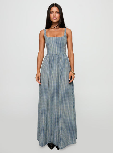 cartmel check maxi dress black / cream Cartmel Check Maxi Dress Black | Cream | Black | Cream | Womens