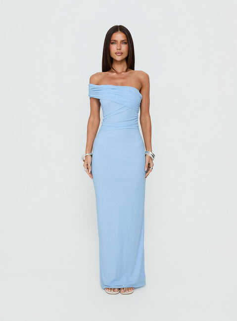 Spritzia One Shoulder Maxi Dress | Blue | Womens