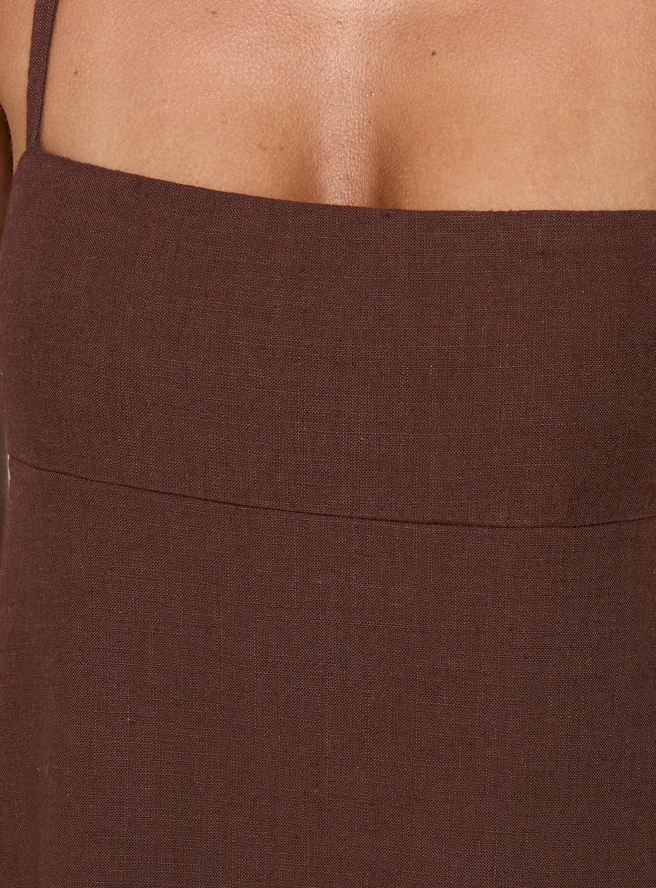 Solie Tie Back Maxi Dress Chocolate Petite