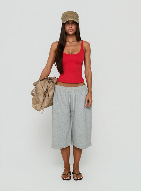 Kasper Cinched Tank Top Fiery Red