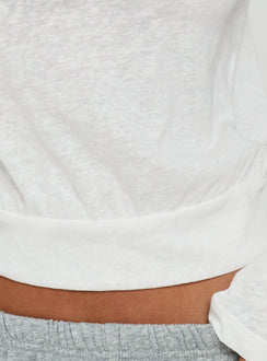 Bexxley Low Back Long Sleeve Top White