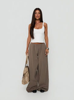 Lunea Concealed Waistband Pants Mushroom Stripe
