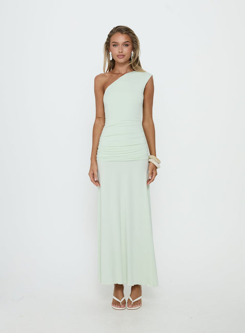 Gwenneth One Shoulder Maxi Dress | Jelly Mint | Womens | Princess Polly Gwenneth One Shoulder Maxi Dress | Jelly Mint | Womens | Princess Polly