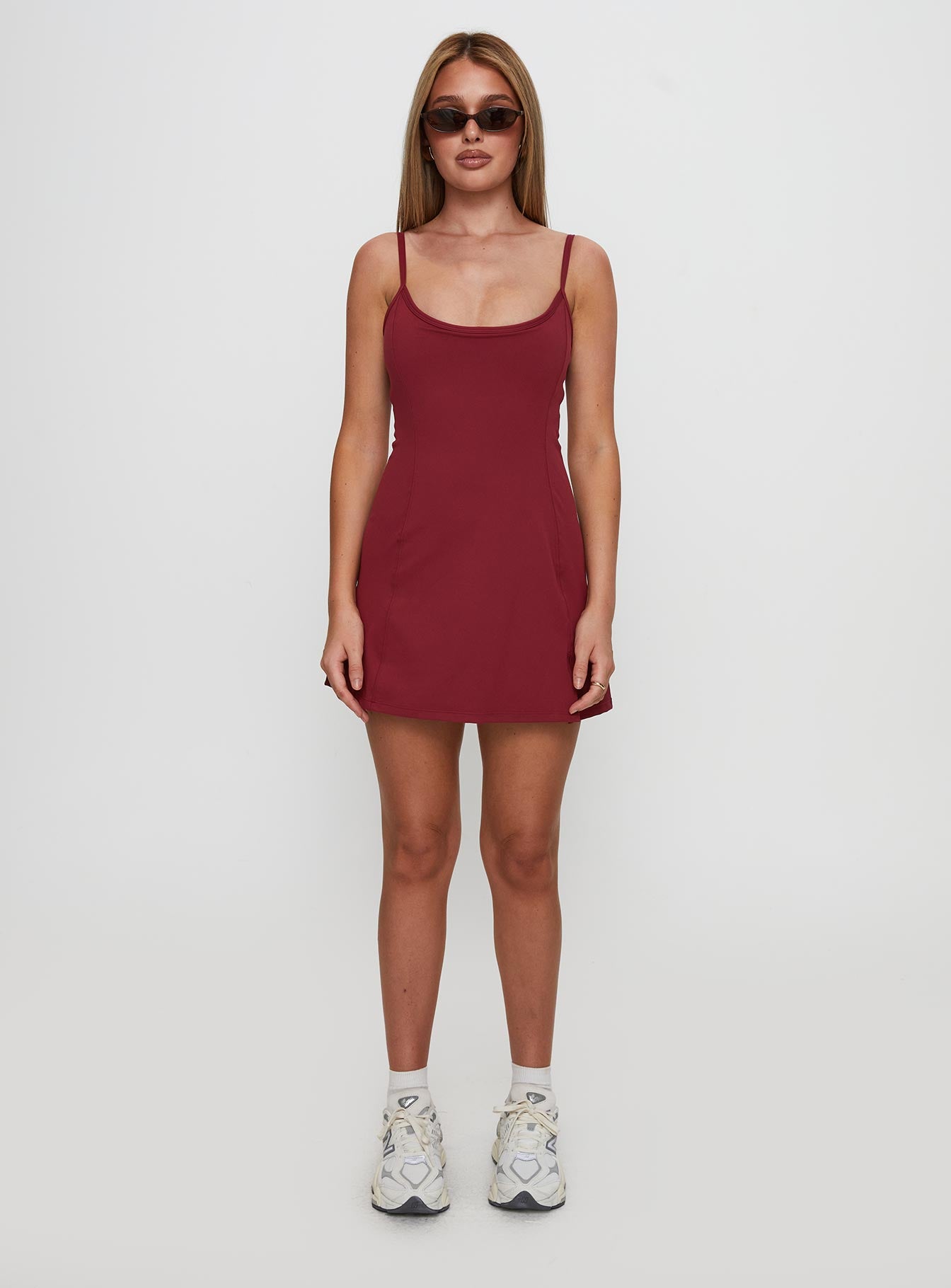 Ambition Activewear Mini Dress Cherry | Princess Polly Ambition Activewear Mini Dress Cherry | Princess Polly
