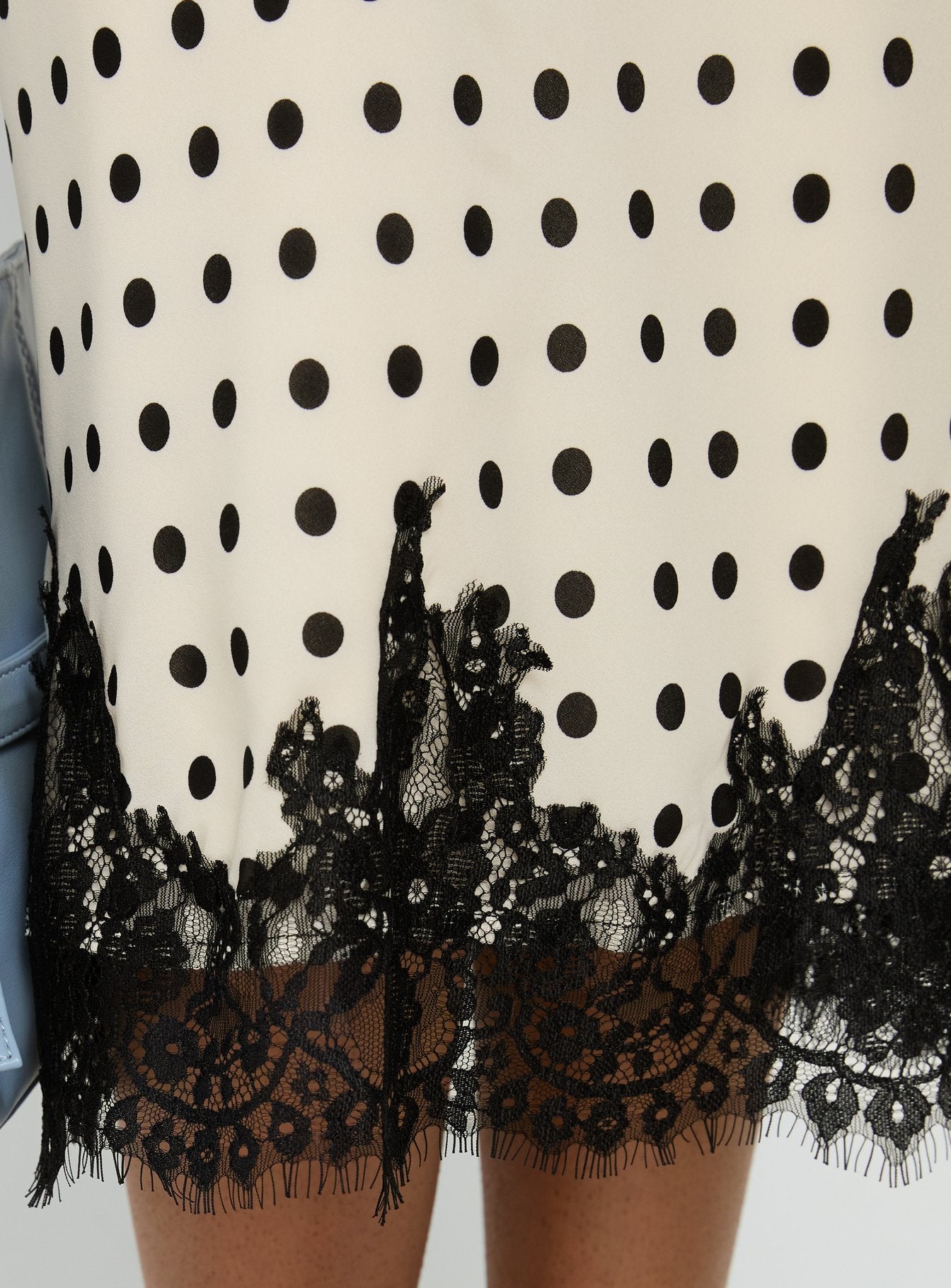 product Princess Polly Downtown Scene Lace Trim Maxi Skirt Cream Polka Midi Skirts 