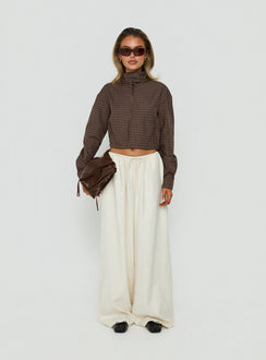 Bungala Oversized Relaxed Pants Ivory Petite