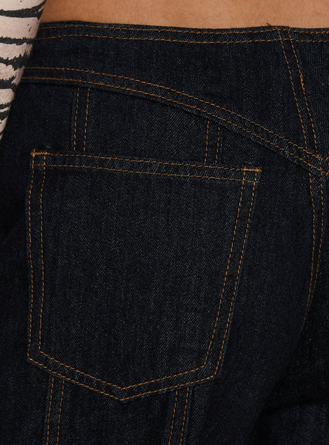 Daydream Tie Up Jeans Dark Denim