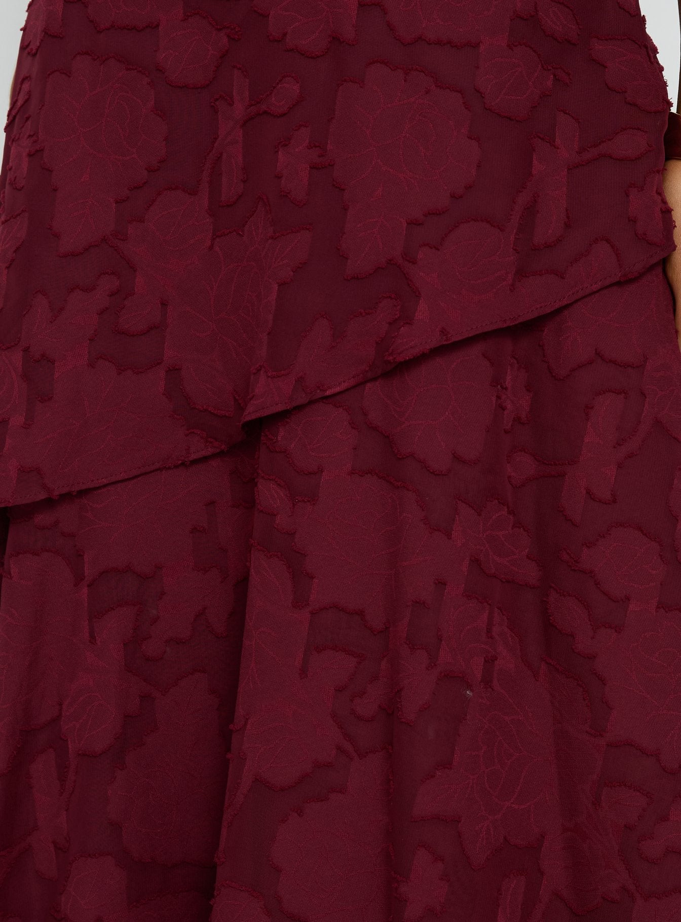 Lyricah Tiered Tie Back Maxi Dress Burgundy | Princess Polly Lyricah Tiered Tie Back Maxi Dress Burgundy | Princess Polly