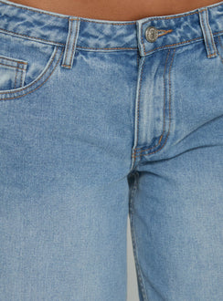Ramos Low Rise Denim Jeans Bright Blue Wash Petite
