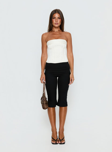 Cecilie Strapless Corset Top Cream