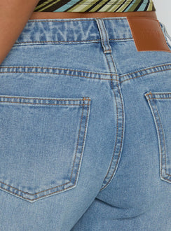 Ramos Low Rise Denim Jeans Bright Blue Wash Tall