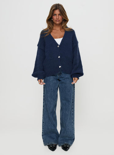 Yasmyn Knit Cardigan Royal Blue